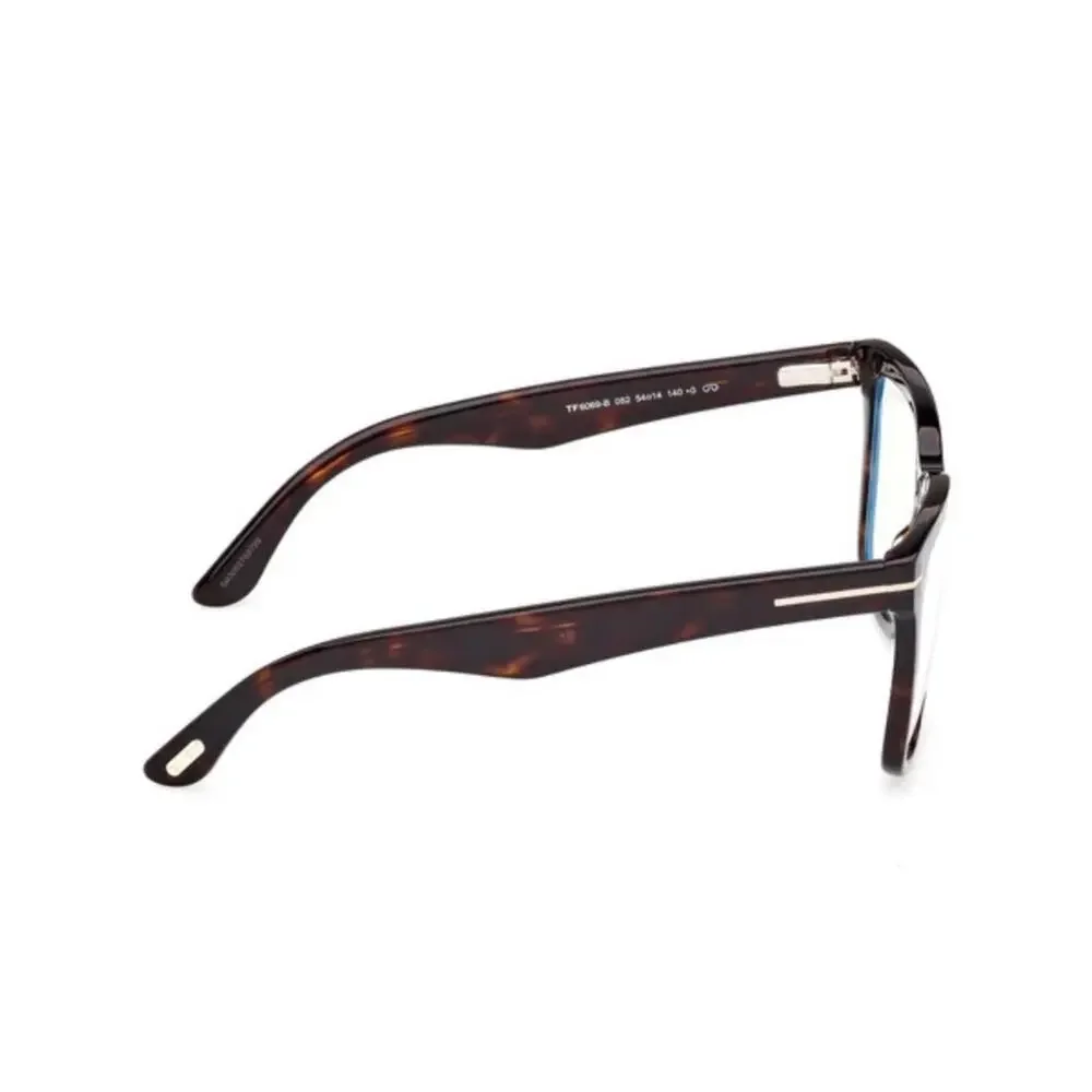 New Tom Ford FT6069-B 052 Tortoiseshell Magnetic Clip-On Square Glasses